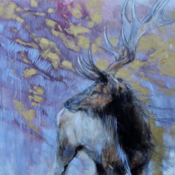 Golden Light | Oil & Charcoal | 24" x 24"