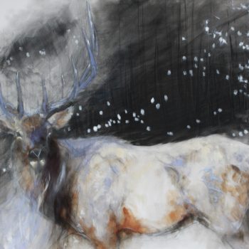 Snow God | Oil & Charcoal | 48" x 72"