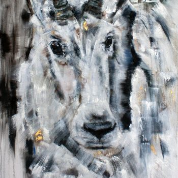 Mountain Soul | Oil & Gold Leaf | 48" x 24"