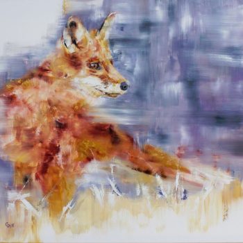 Silent Paws | Oil & Gold Leaf | 30" x 40"