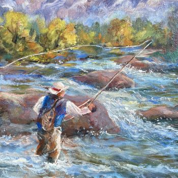Tetons Fishing Waters | Oil | 12" x 9"