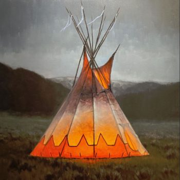 A Warm Fire | Oil | 30" x 30"