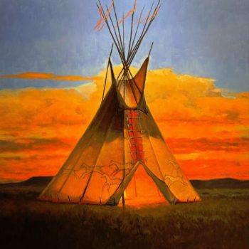 Buckskin Lodge | Oil | 30" x 30"