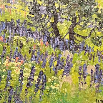 Penstemon & Pine | Oil | 9" x 12"