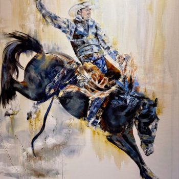 Where Dust Rises | Oil & Gold Leaf | 60" x 48"